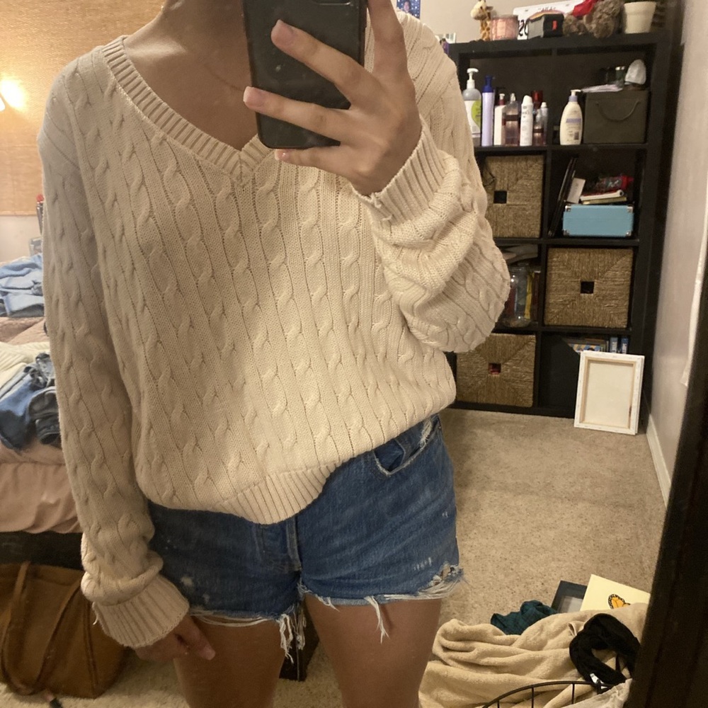knit peach brandy sweater